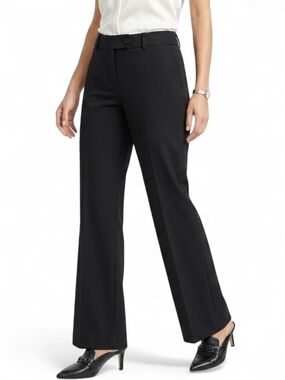 Ann Taylor LOFT Marisa Black Flare Dress Pants Trousers Size 4 Workwear